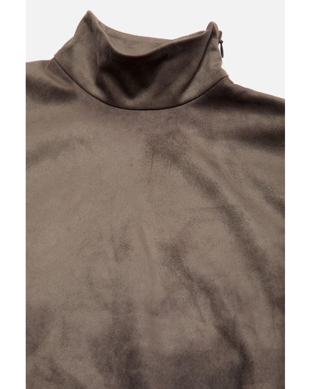 Acne Brown Printed Turtleneck Shirt