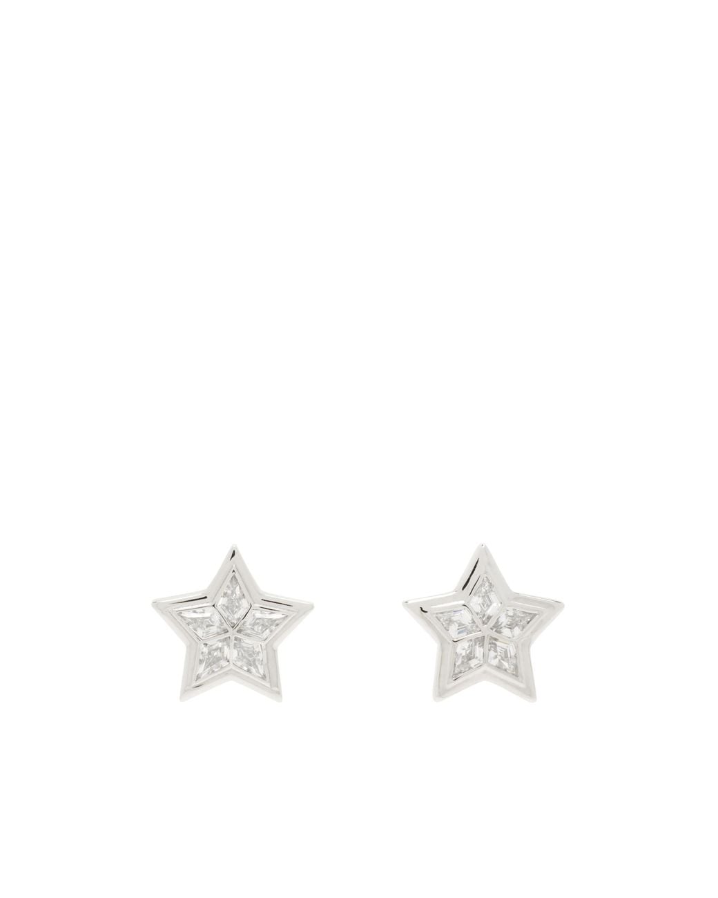 NUMBERING White Star Earrings for men