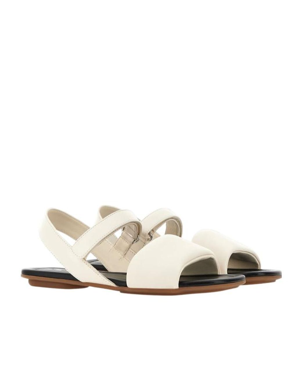 Hogan White Leather Sandals