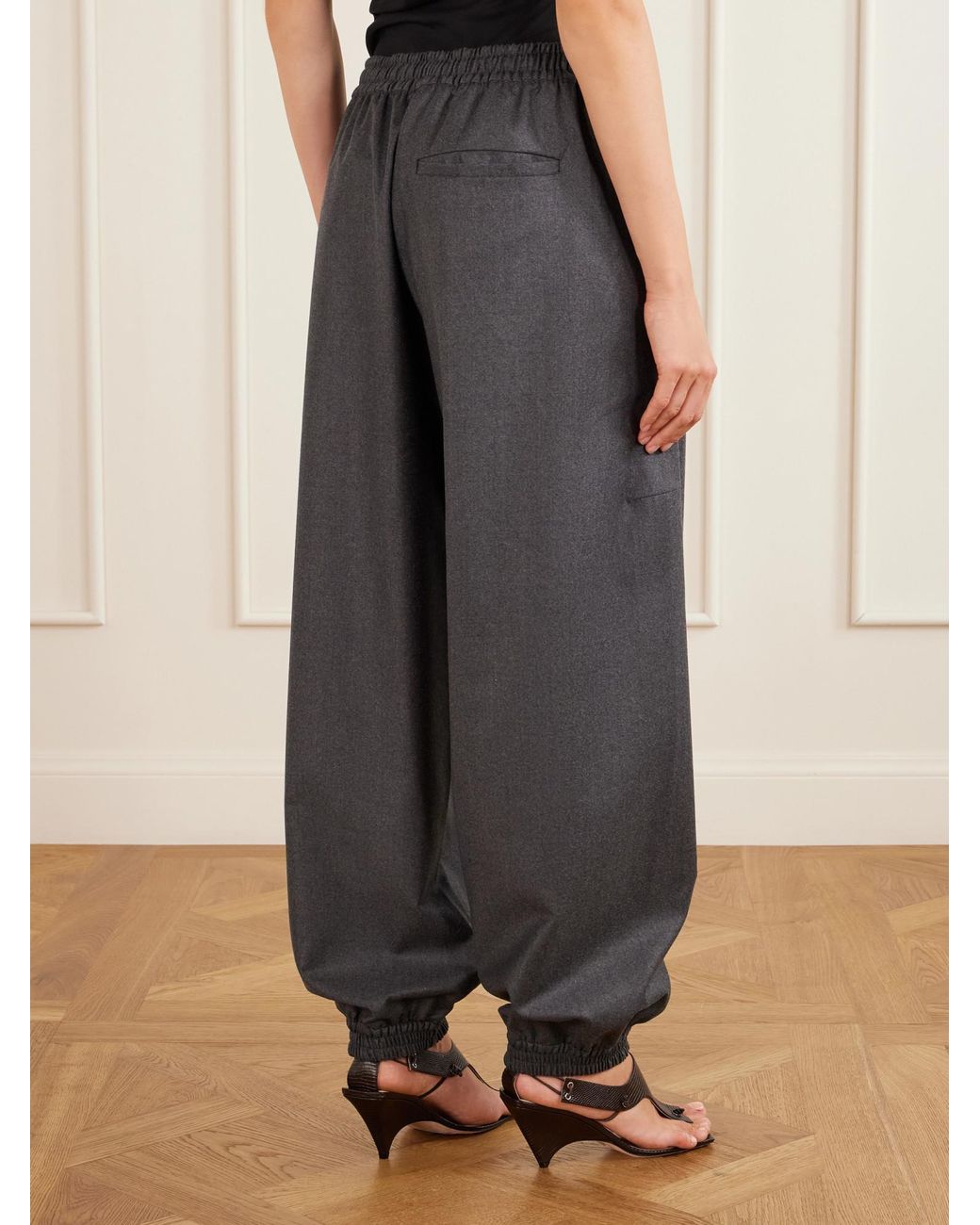 Rohe Gray Virgin Wool Wide-Leg Balloon Pants