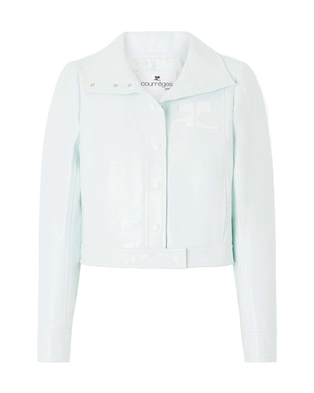 Courreges White Coated Cotton-Blend Jacket