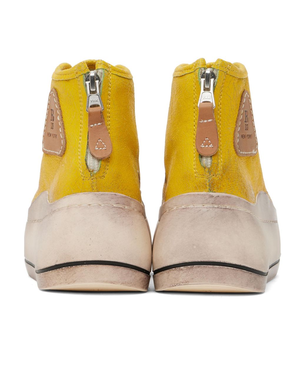 R13 Yellow Kurt High Top Sneakers