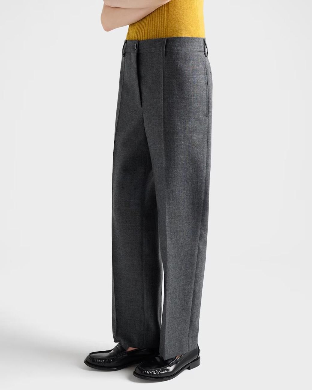 Prada Gray Rush Stitch Pants