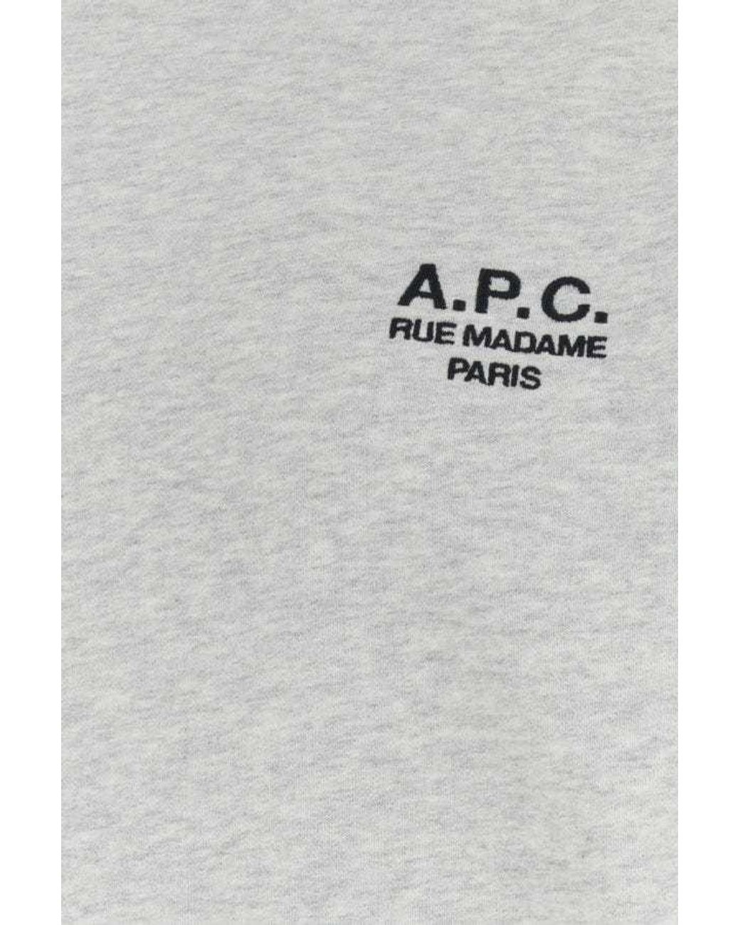 A.P.C. Gray Logo Embroidered Crewneck Sweatshirt
