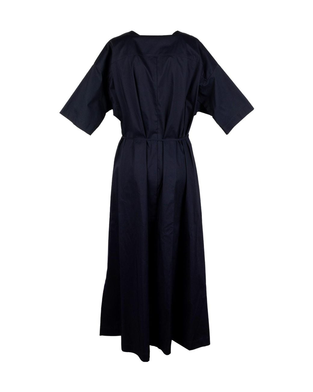 Aspesi Blue Belted Button-Front Dress