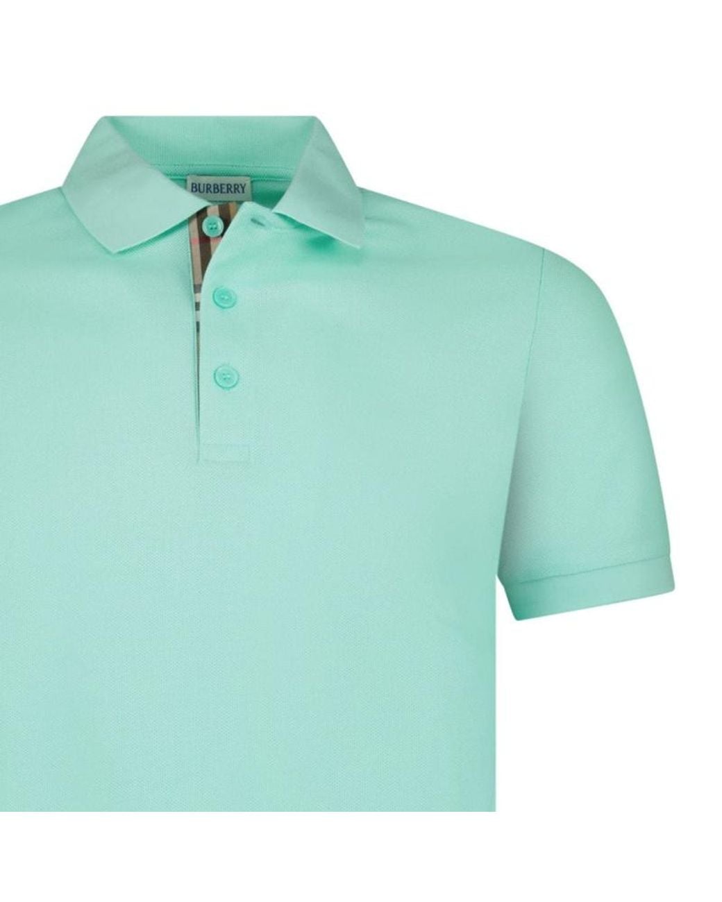 Burberry Green Short-Sleeved Polo Shirt for men