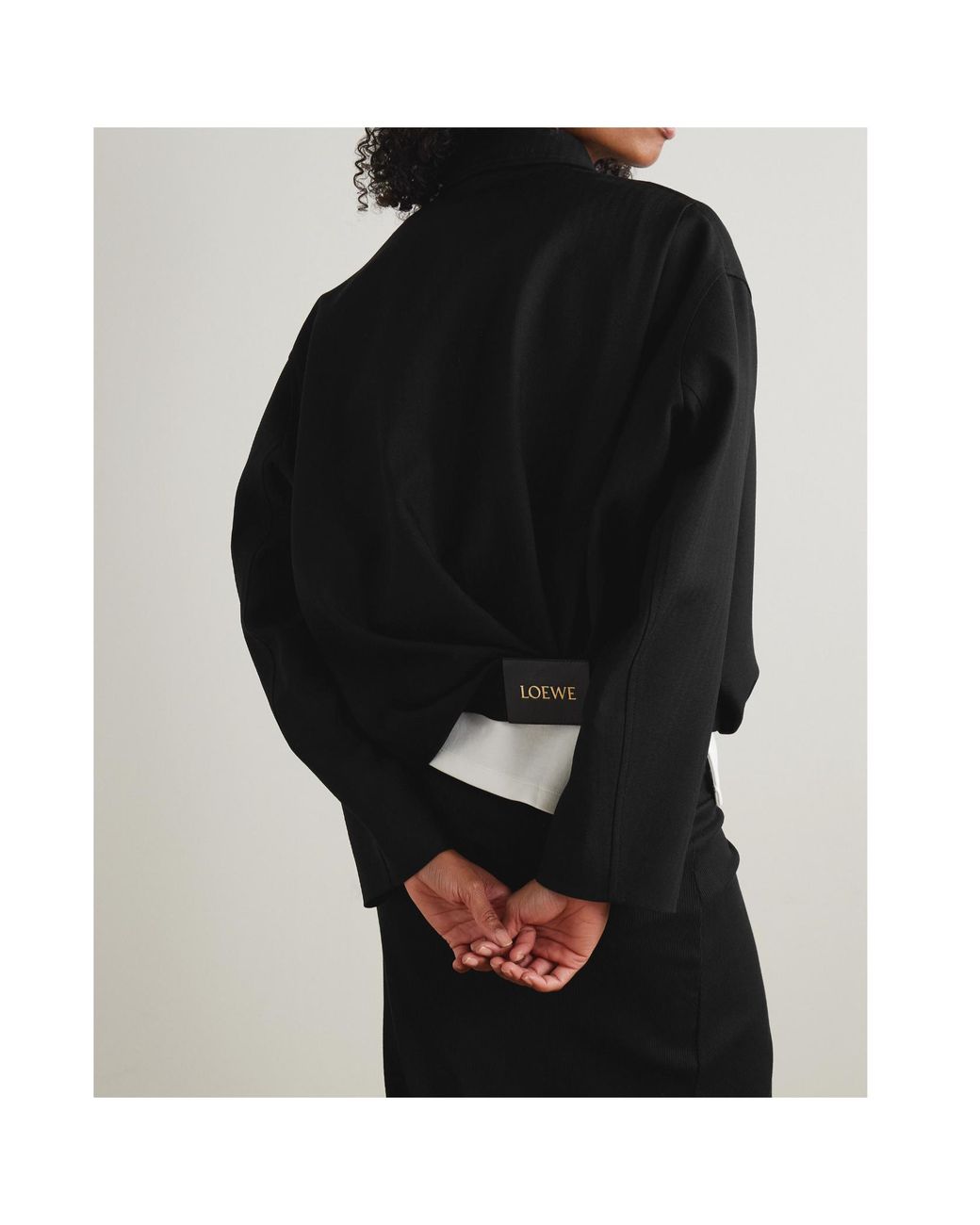 Loewe Black Draped Wool Jacket