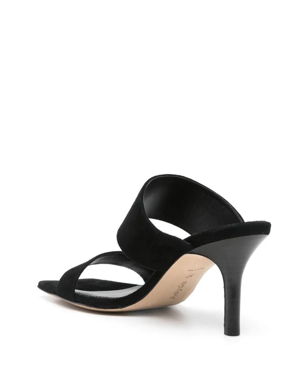 Aeyde Black 70Mm Suede Mules