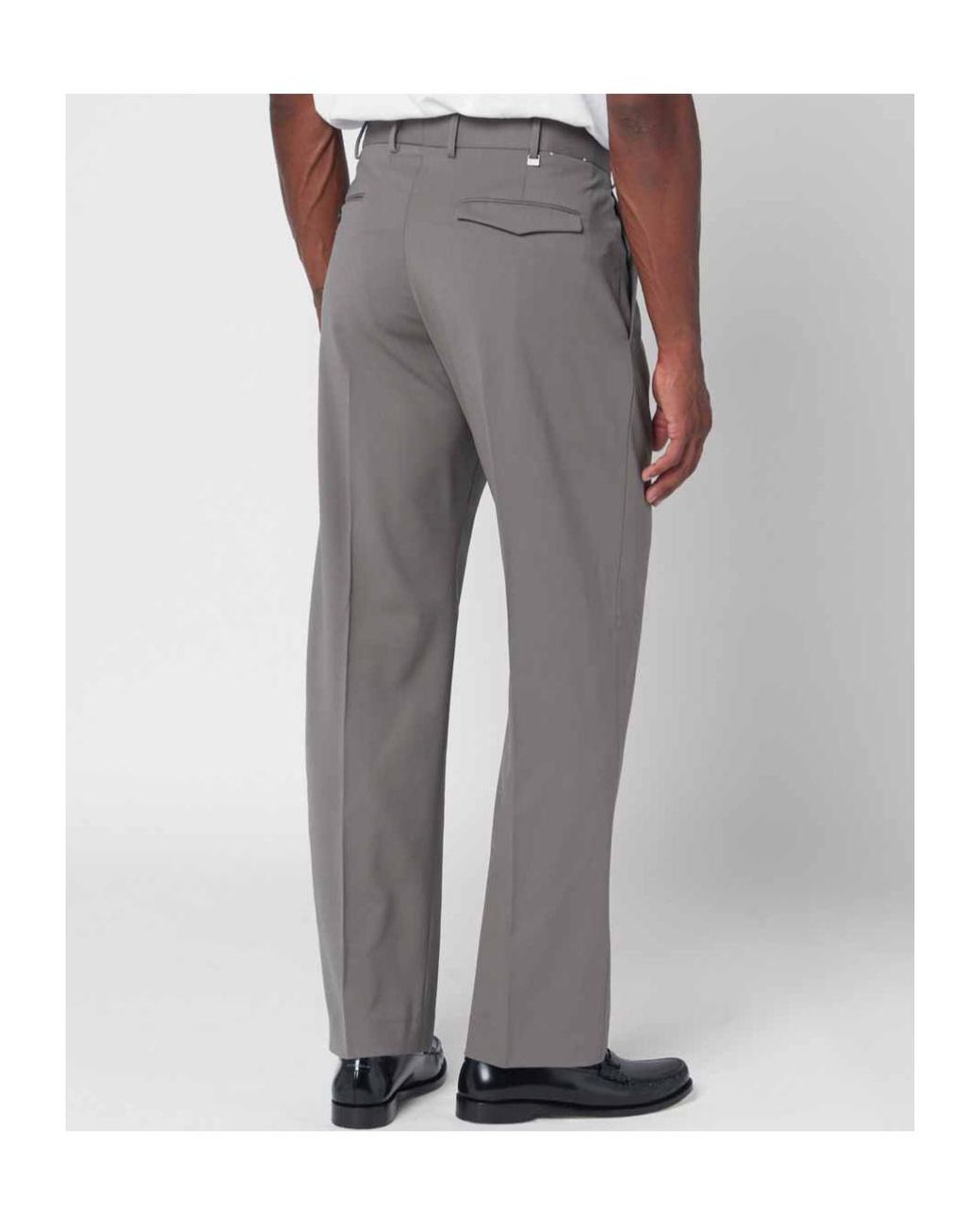 Pt Pantaloni Gray Pt Torino Classic Fit Trousers for men