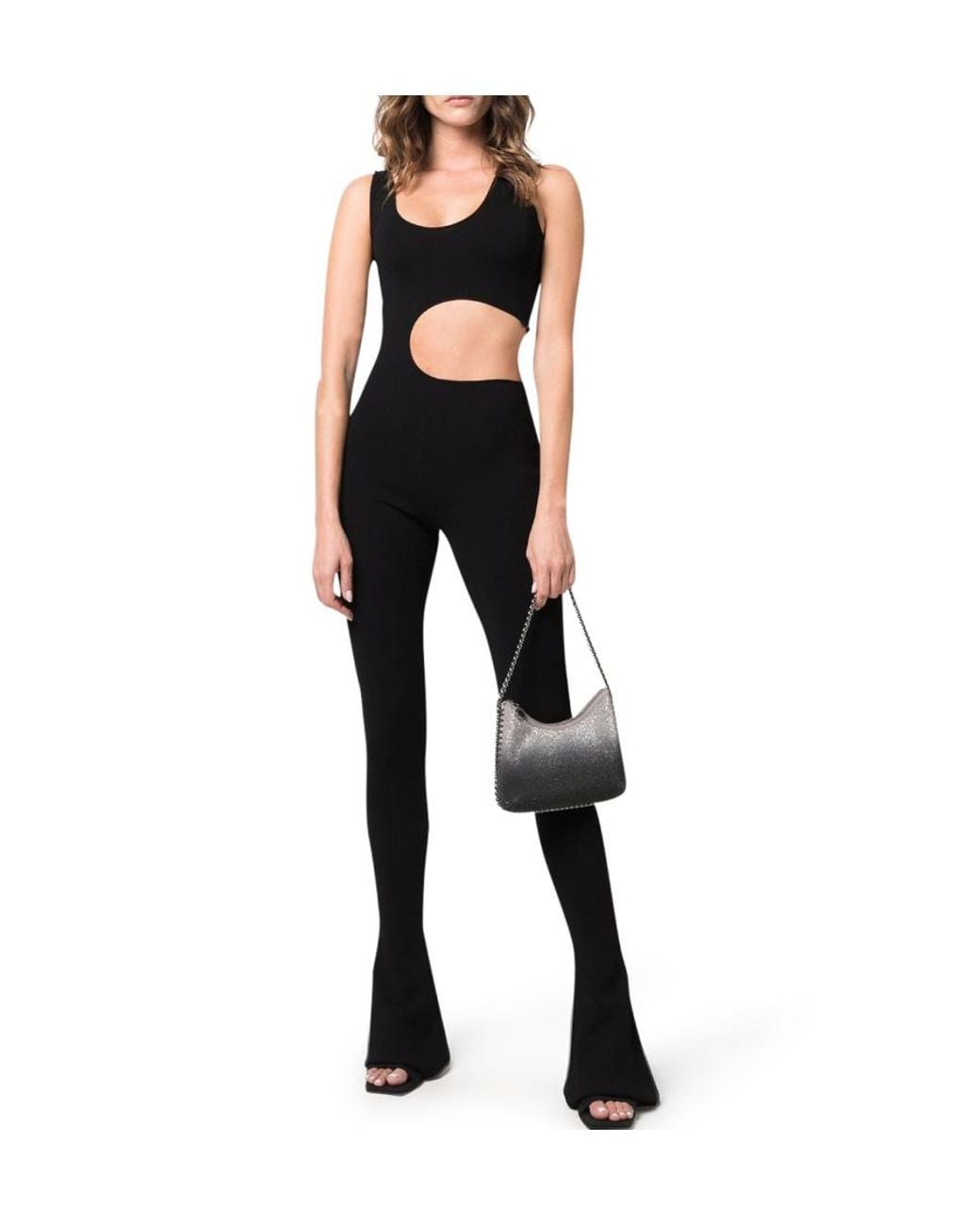 Stella McCartney Black Cut-Out Sleeveless Jumpsuit