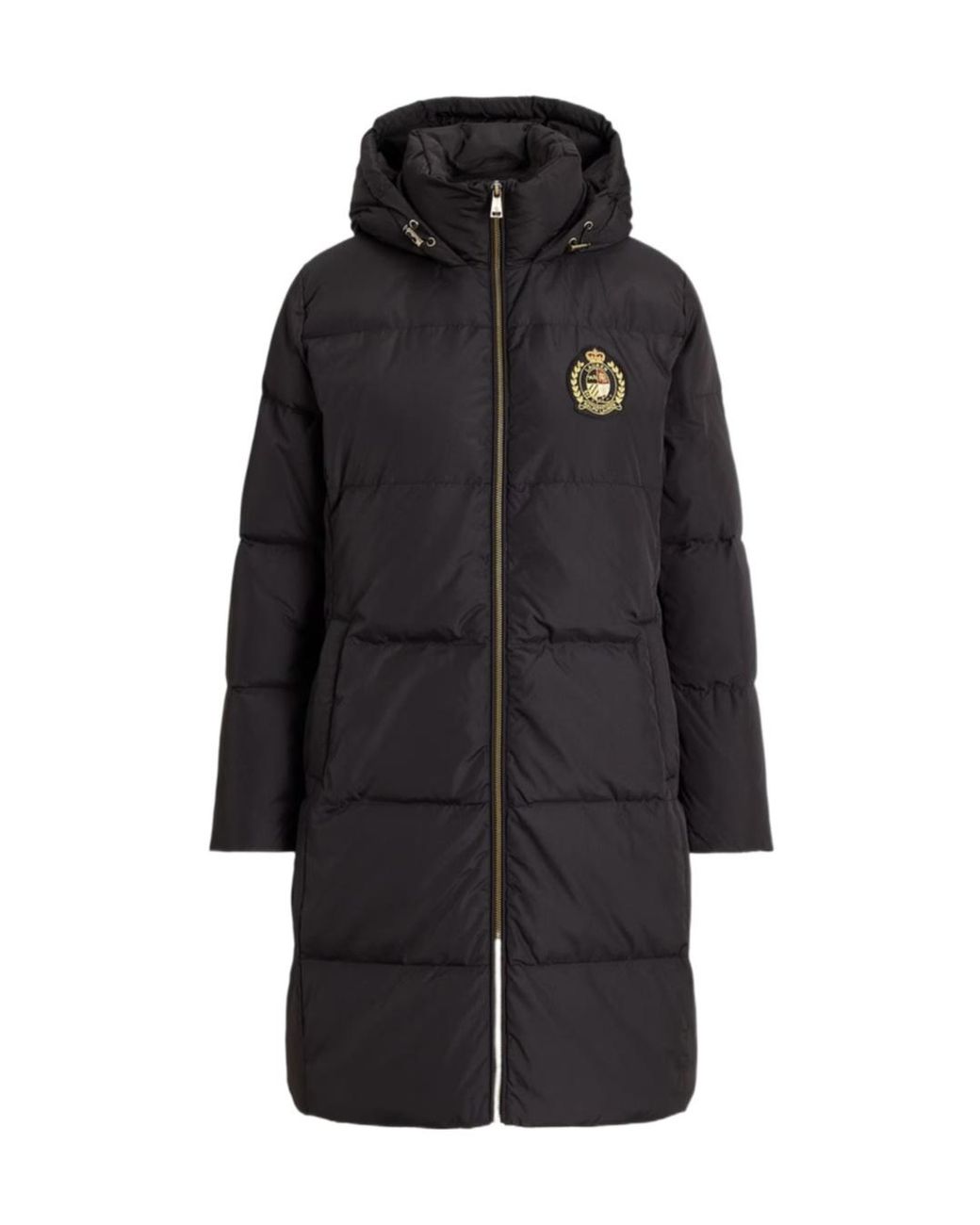 Ralph Lauren Black Real Quilted Medium Puffer Jacket