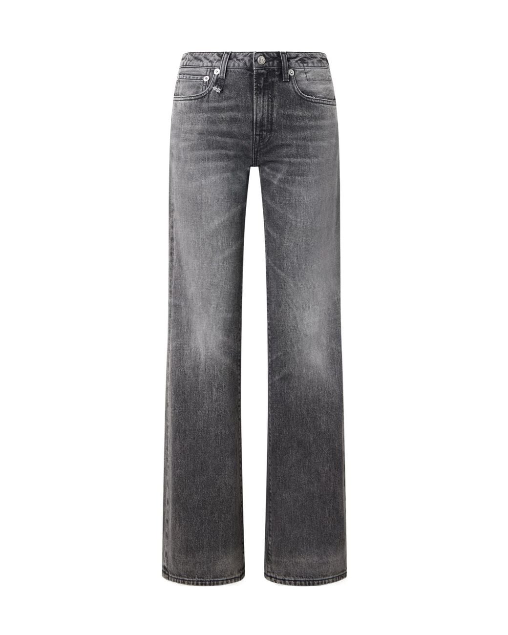 R13 Gray Effie Faded-Effect Jeans