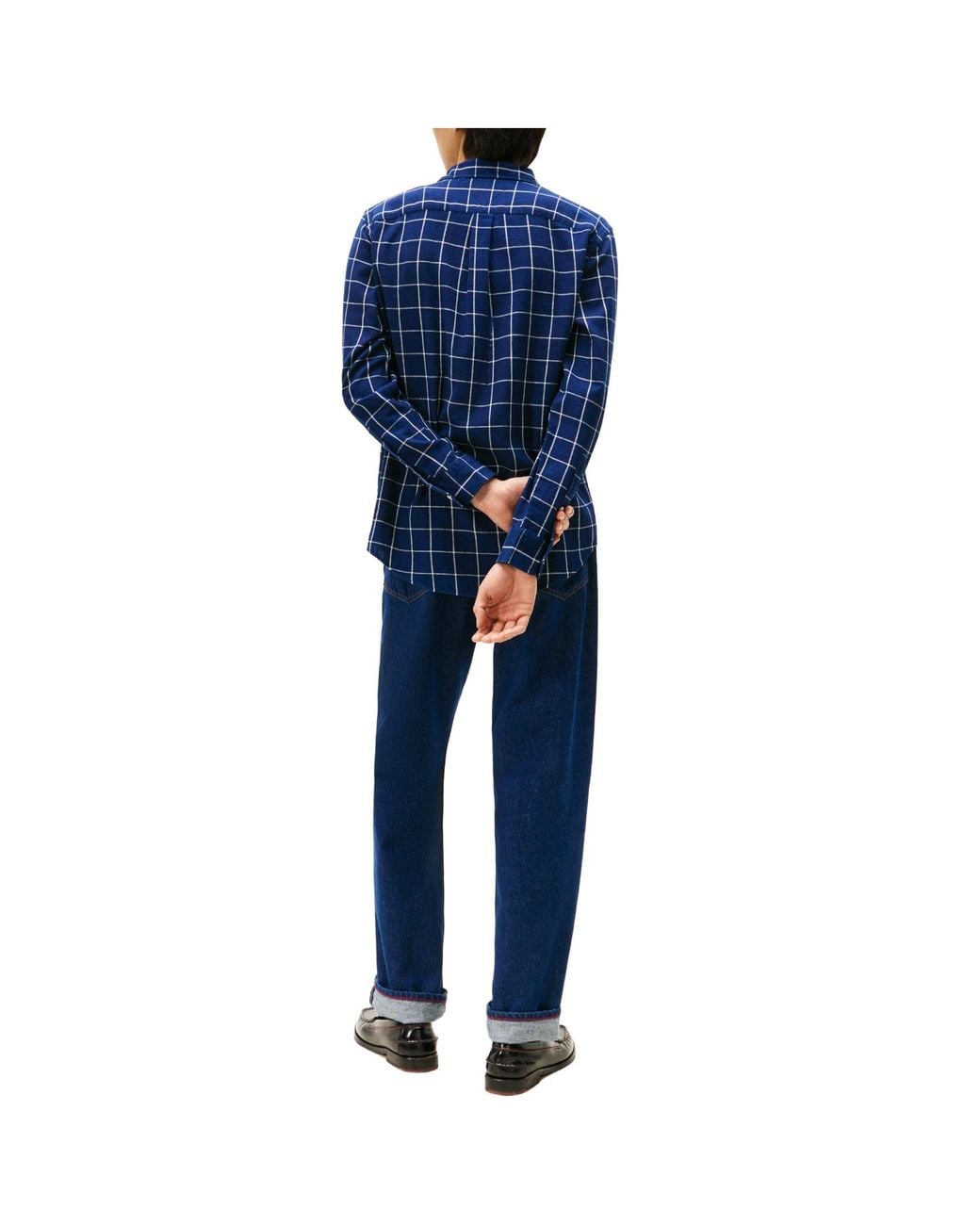 Tommy Hilfiger Blue Check Long-Sleeve Patterned Shirt for men