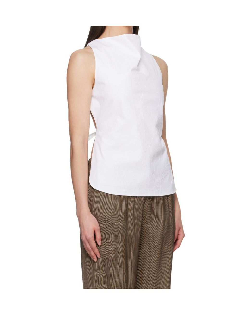 Rohe White Open-Back Crushed Top