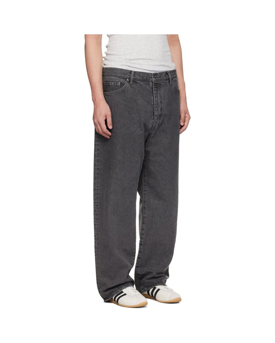 (w)taps Gray Blues Straight Jeans for men
