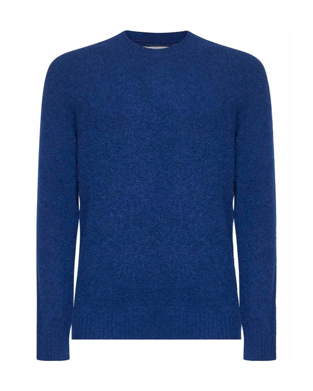 Mc2 Saint Barth Blue Ribbed Crewneck Knitwear for men