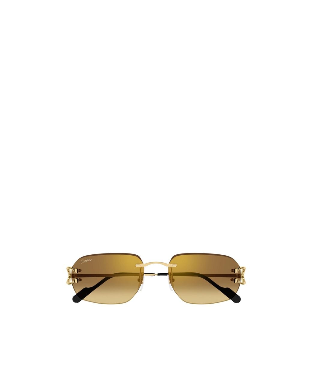 Cartier Metallic Rimless Rectangular Sunglasses for men