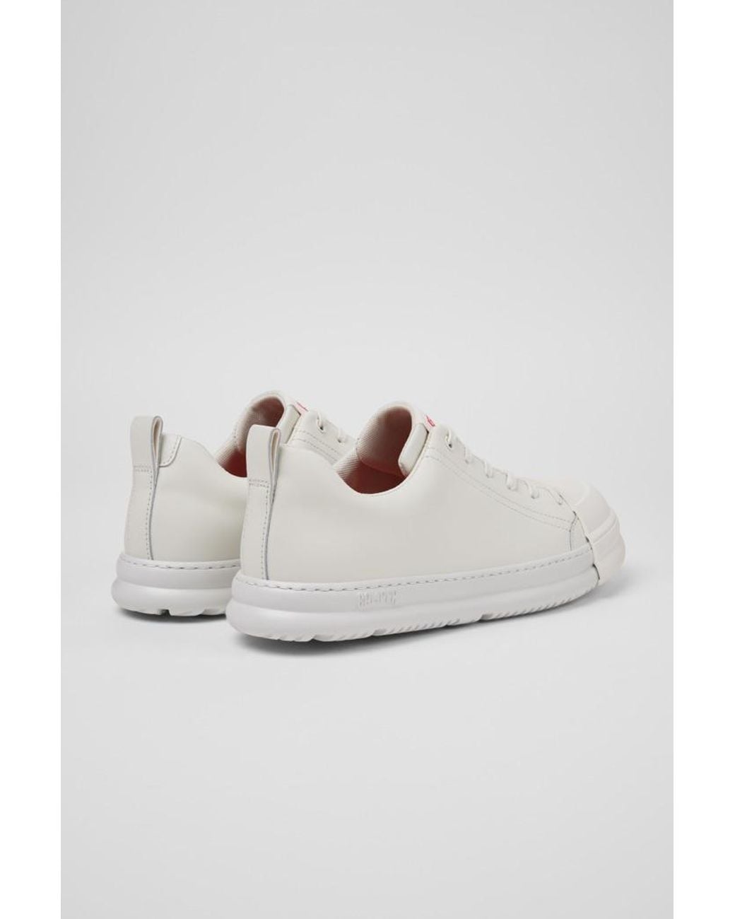 Camper White Junction Runner Lace-Up Leather Low-Top Sneakers for men