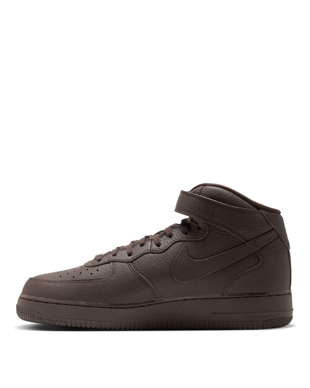 Nike Brown Lychee-Pattern Mid-Cut Casual Sneakers for men