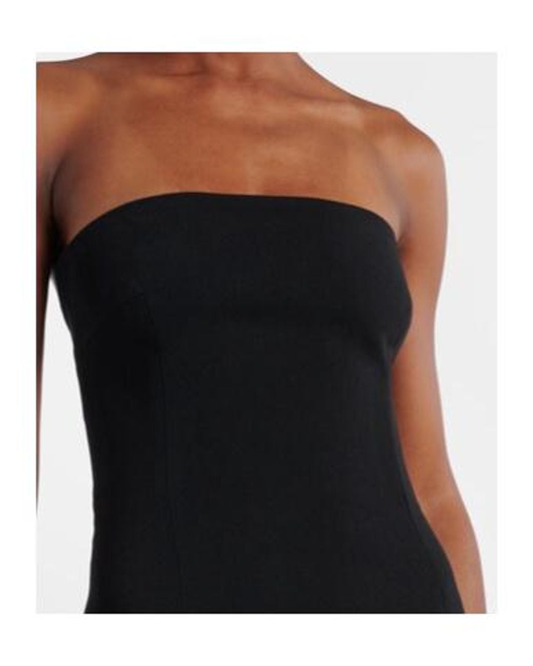 Solace London Black Helena Strapless Gown