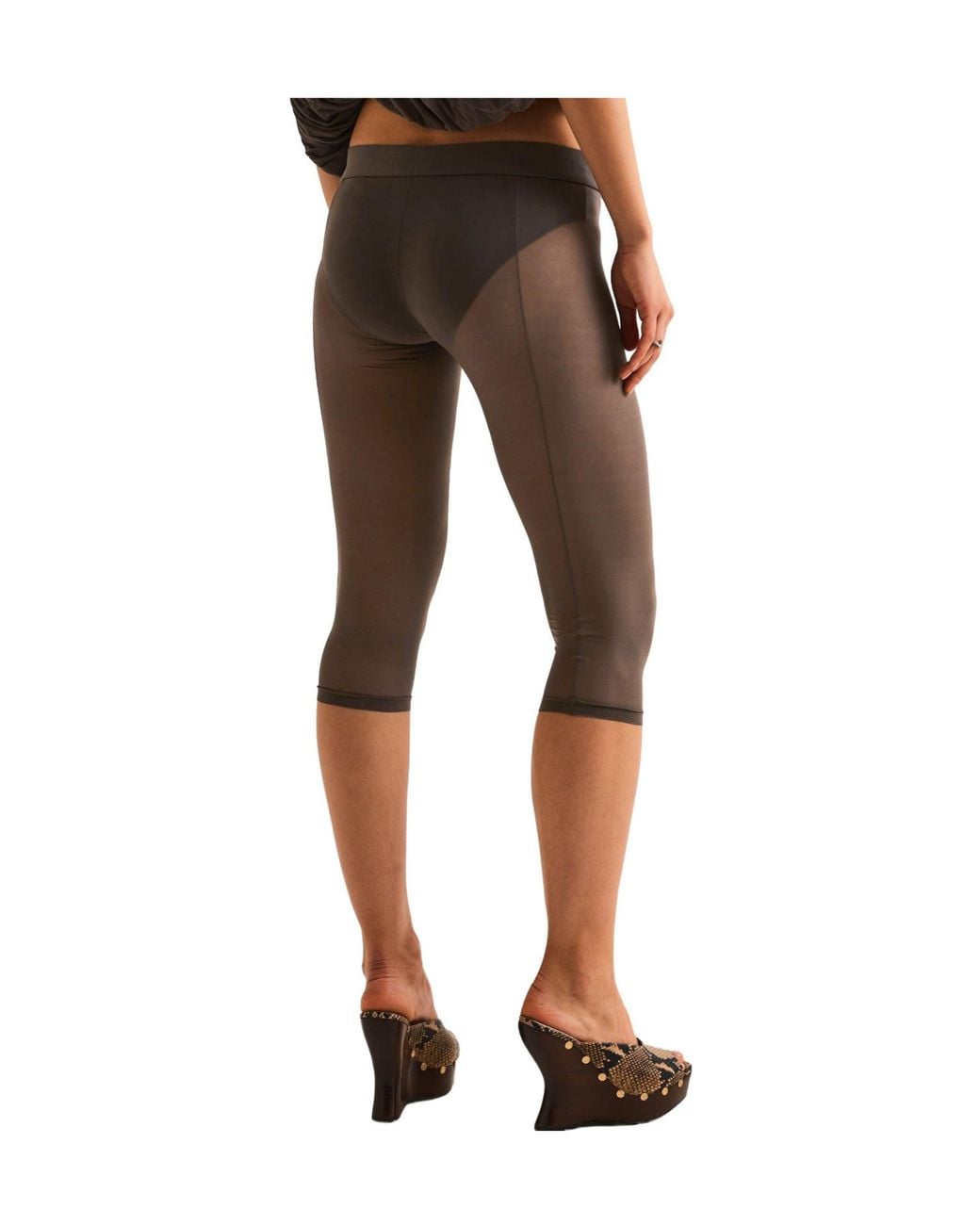 Magda Butrym Gray Solid Color Leggings