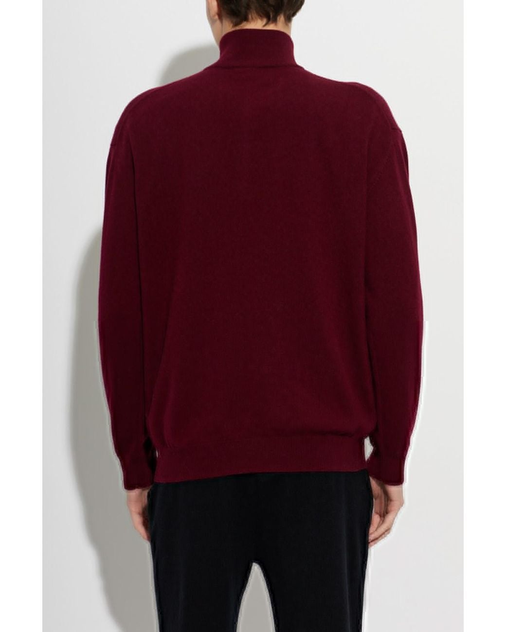 Lisa Yang Purple Augustus Half-Zip Knitted Sweater for men