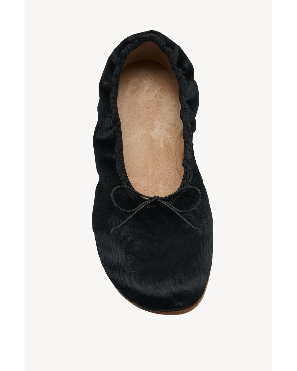 The Row Black Round Ballet Flats