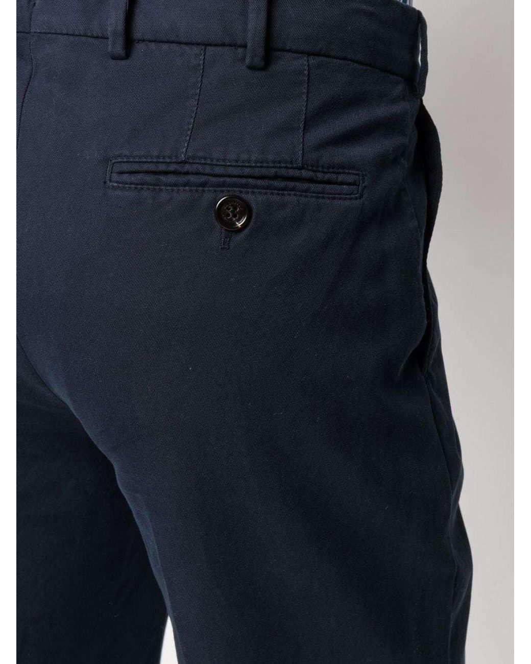 Brunello Cucinelli Blue Straight-Leg Chino Pants for men