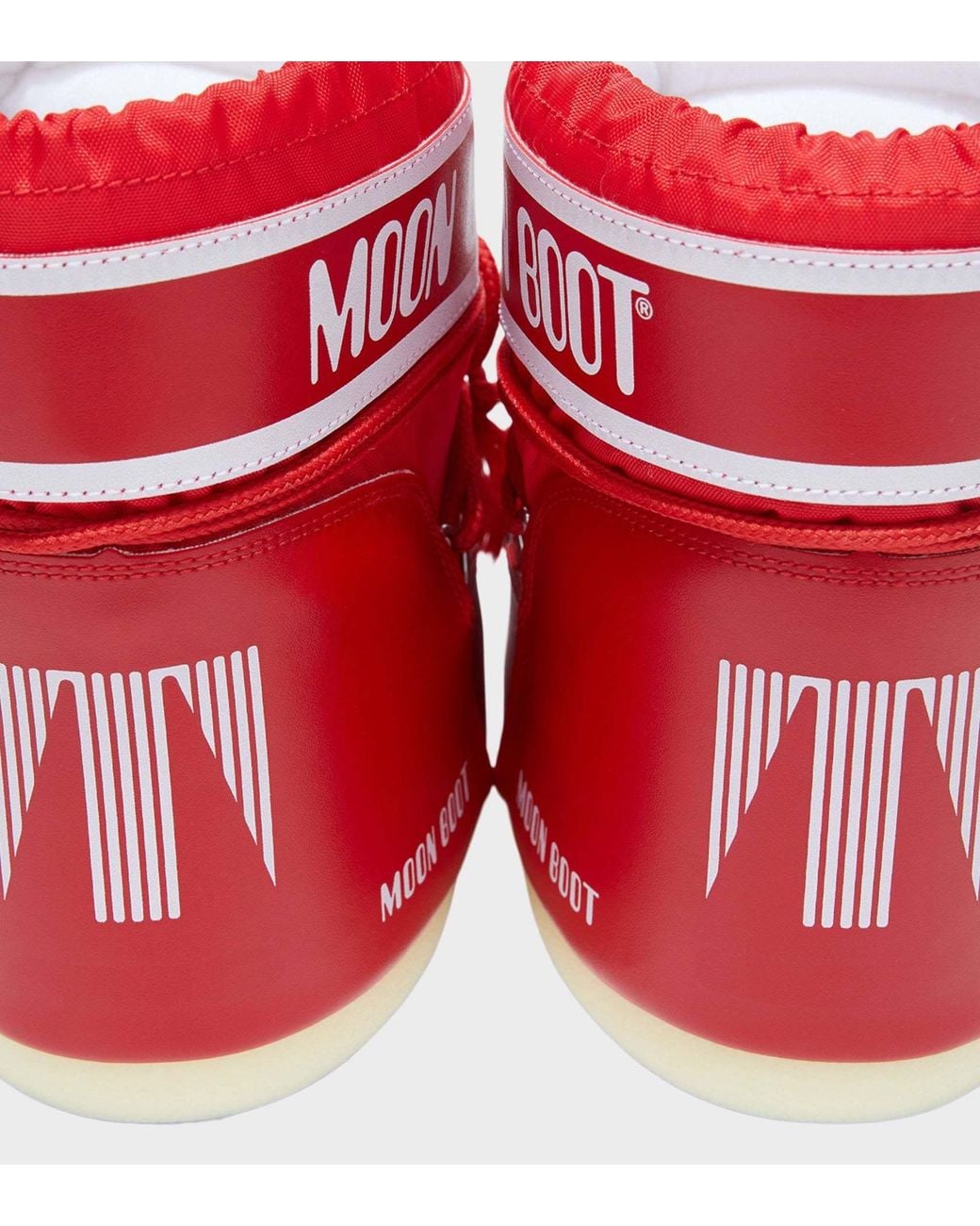 Moon Boot Red Round-Toed Ankle Boots