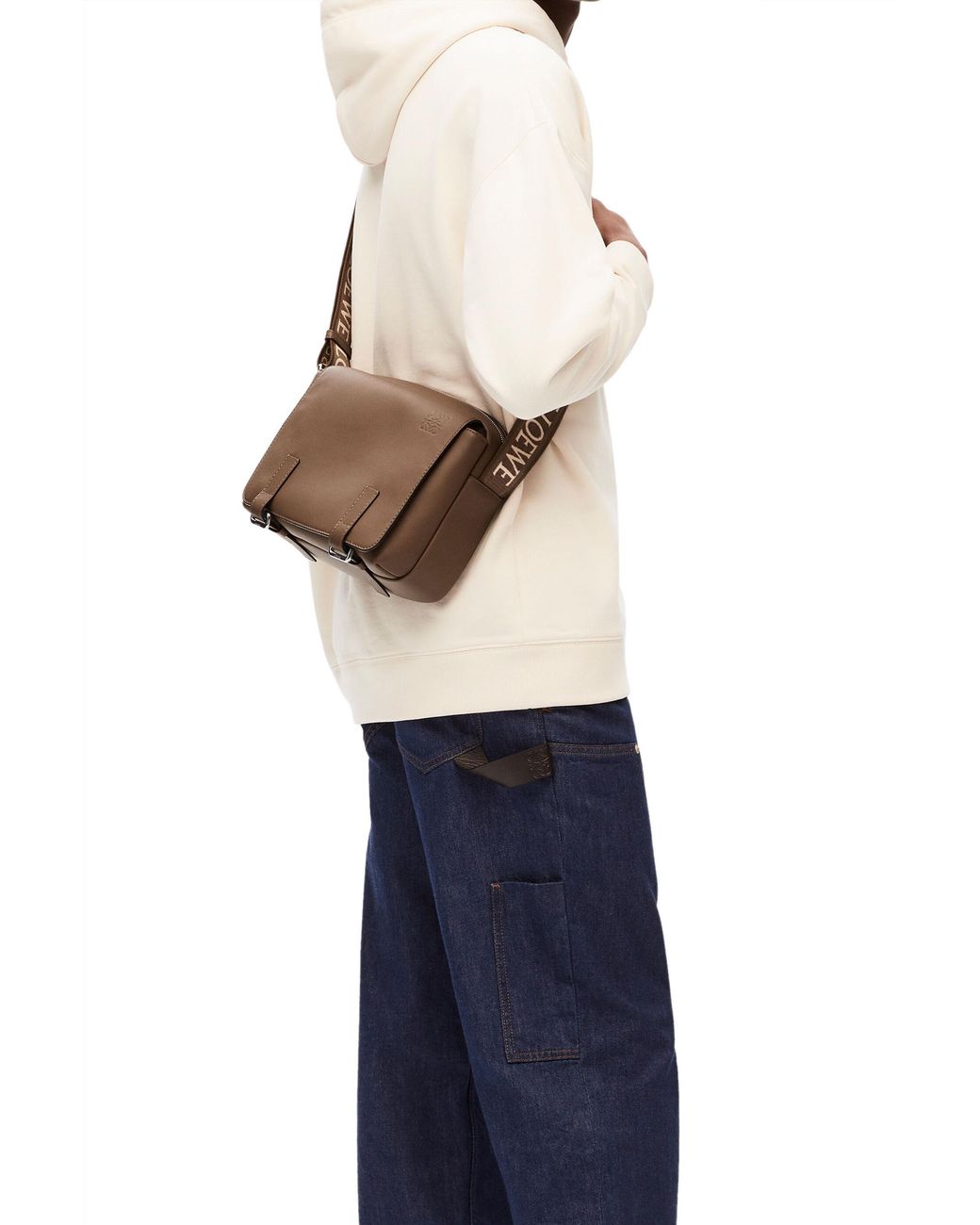 Loewe Brown Xs Military Messenger Bag for men