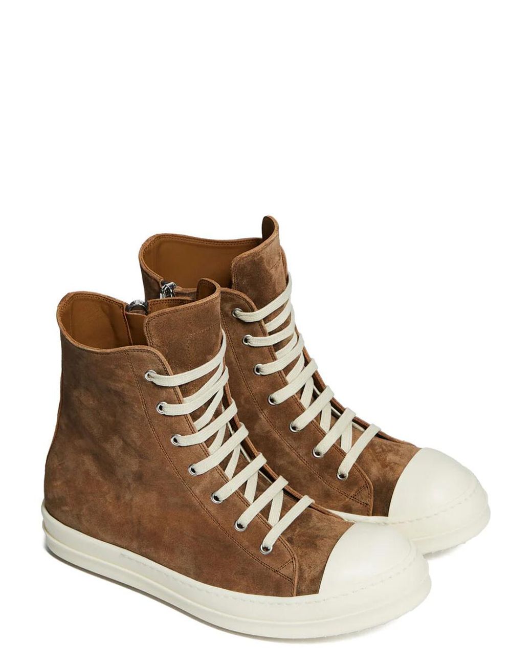 Rick Owens Brown Temple High Sneakers for men