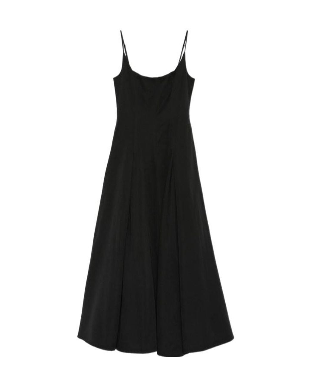 Staud Black Pleated Dress