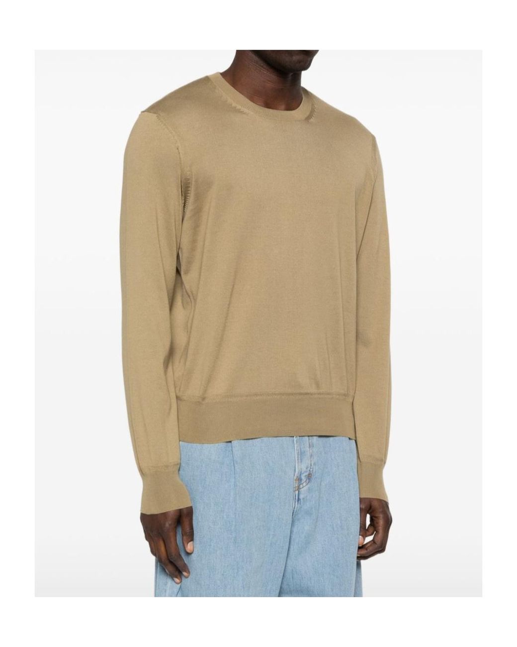 Tom Ford Natural Crewneck Knitted Sweater for men