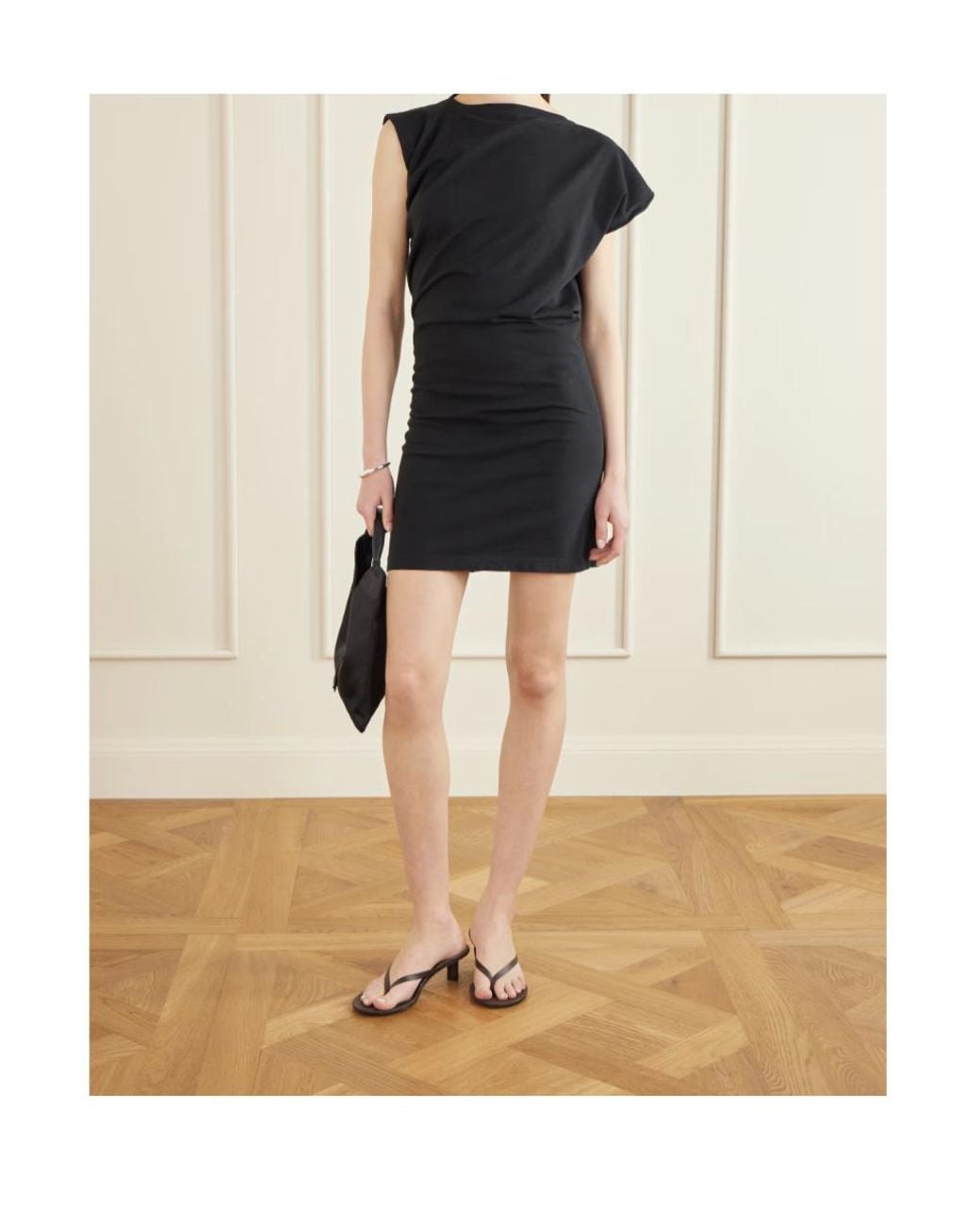 Agolde Black Round Neck Dress