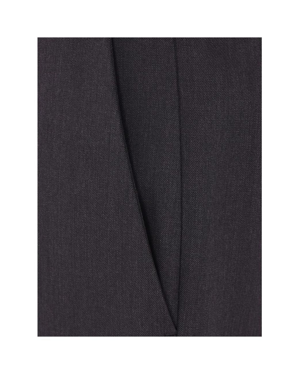 Prada Blue Safety-Pin Detailed Tailored Trousers