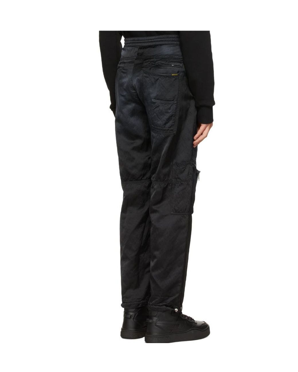 DIESEL Black Relaxed Cargo Pants for men