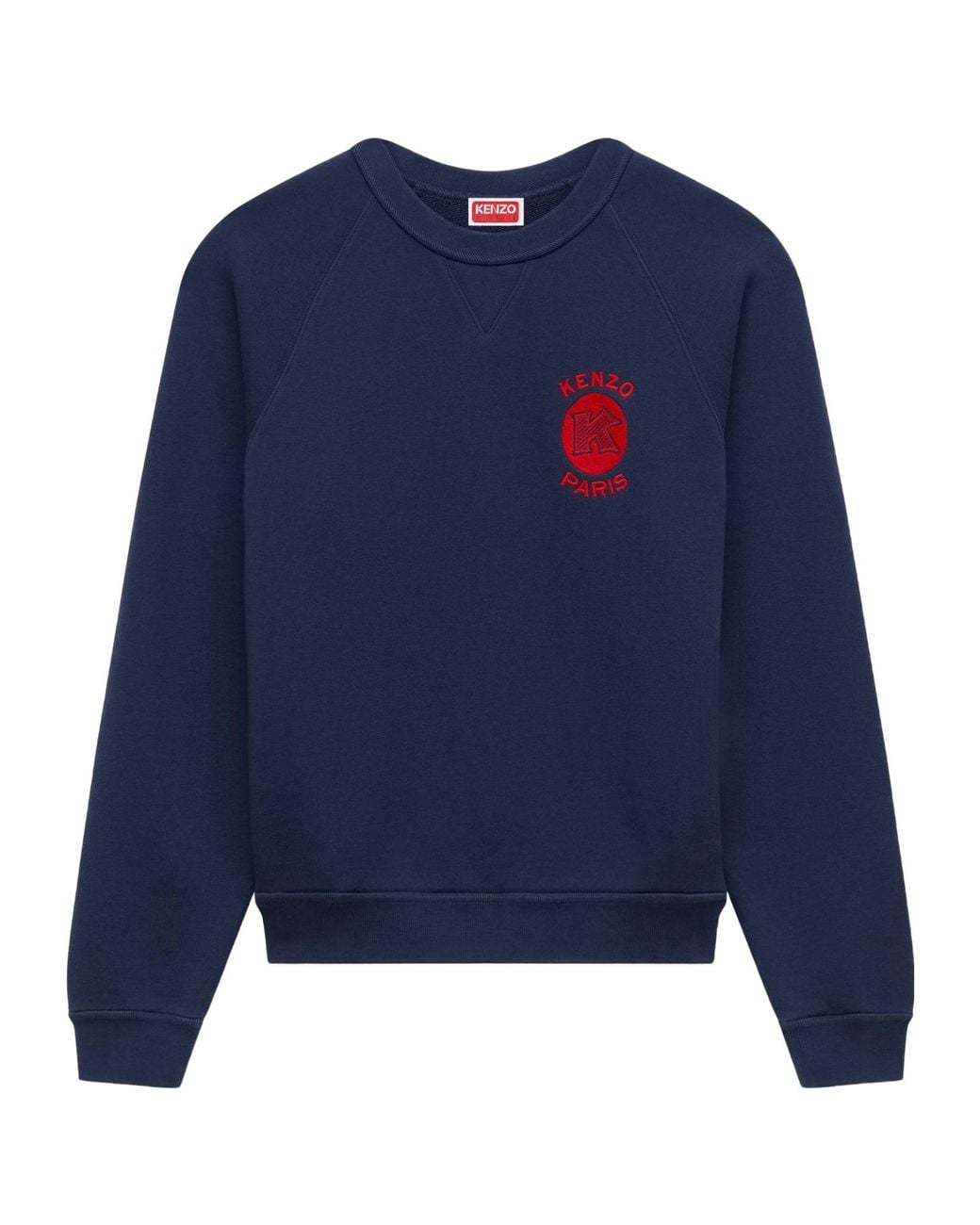 KENZO Blue Logo Detailed Crewneck Sweatshirt