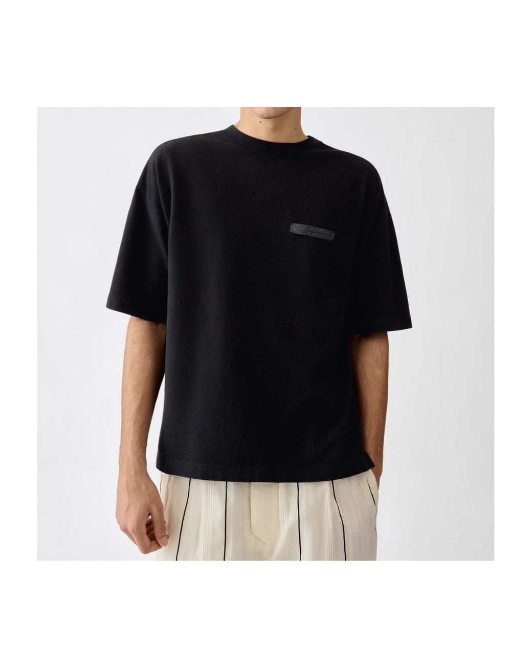 Jacquemus Black The Ruban Crewneck T-Shirt for men