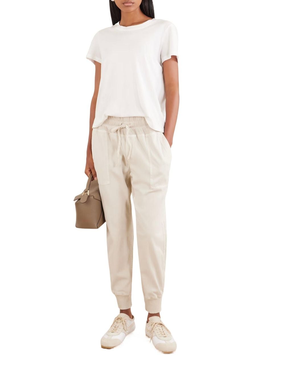 James Perse Gray Paneled Casual Trousers