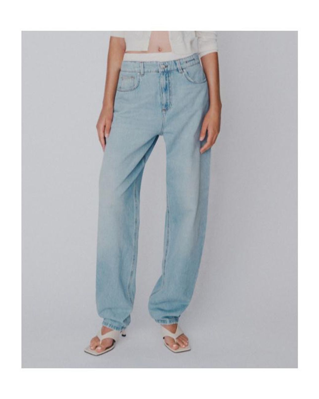 Marella Blue Denim Barrel-Leg Jeans