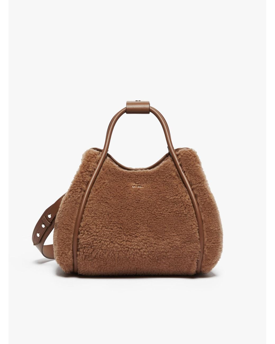 Max Mara Brown Teddy Top Handle Bag