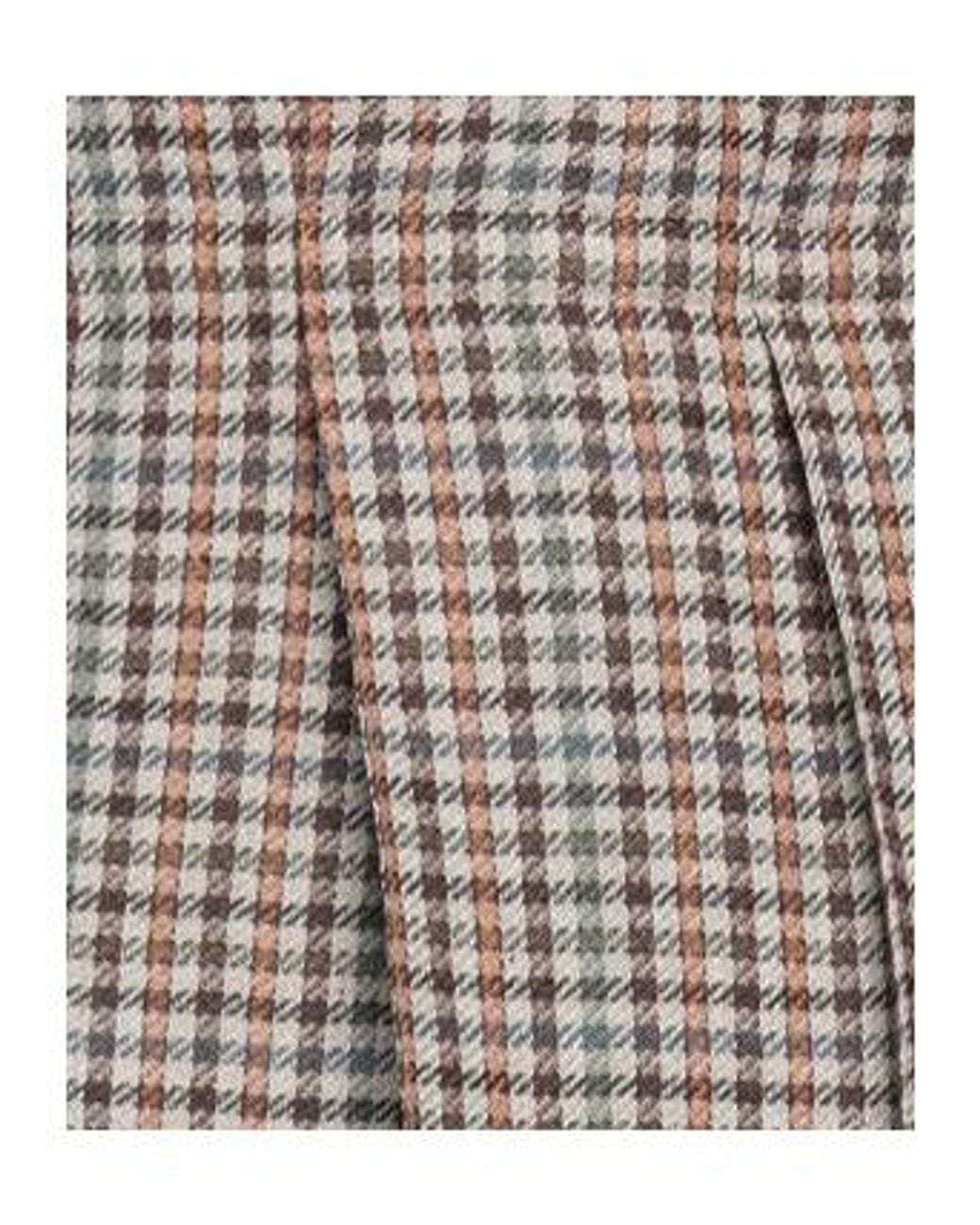 Brunello Cucinelli Gray Checkered Skirt
