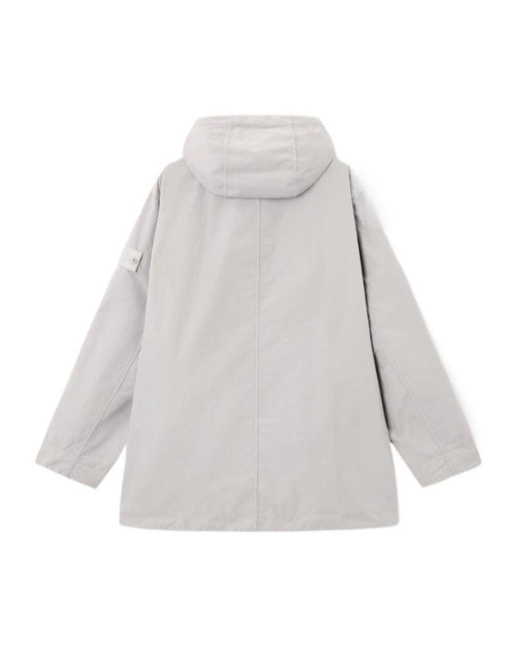 Stone Island Gray David Light-Tc Hooded Logo-Patch Jacket for men