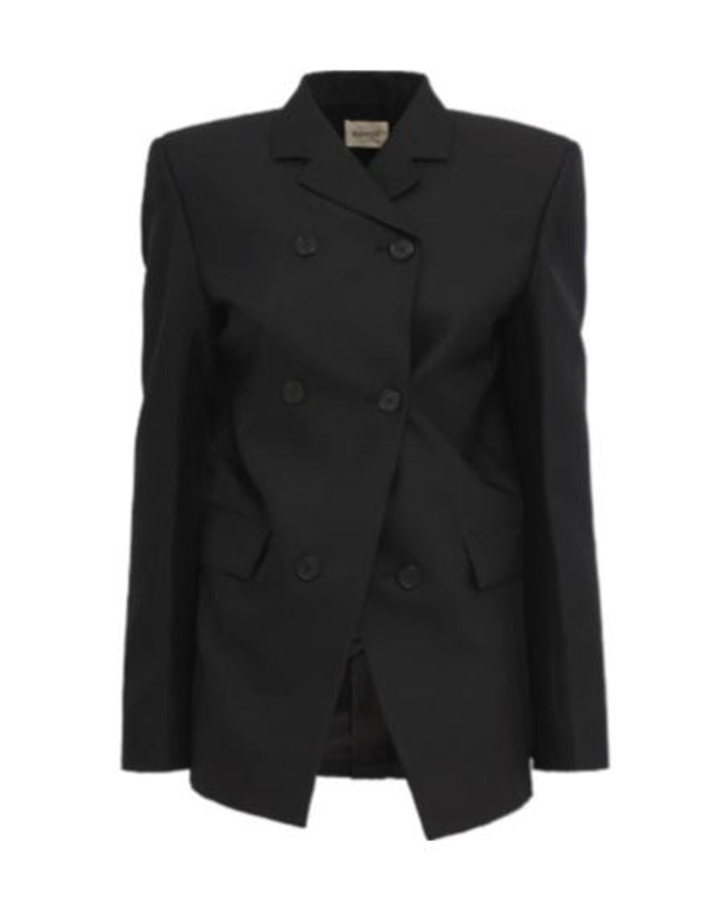 Khaite Black Longsleeve Cropped Blazer