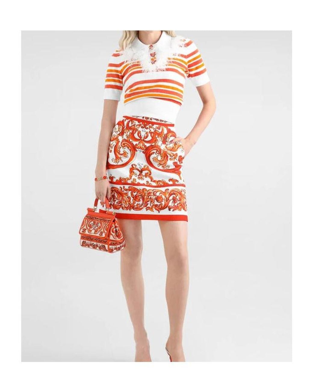 Dolce & Gabbana Red Miniskirt