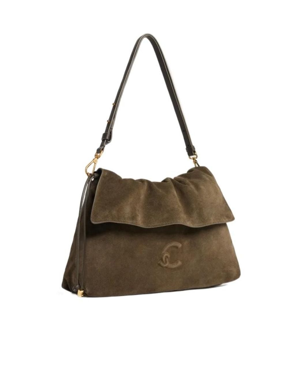 Coccinelle Brown Borsa Lidia Suede Fango