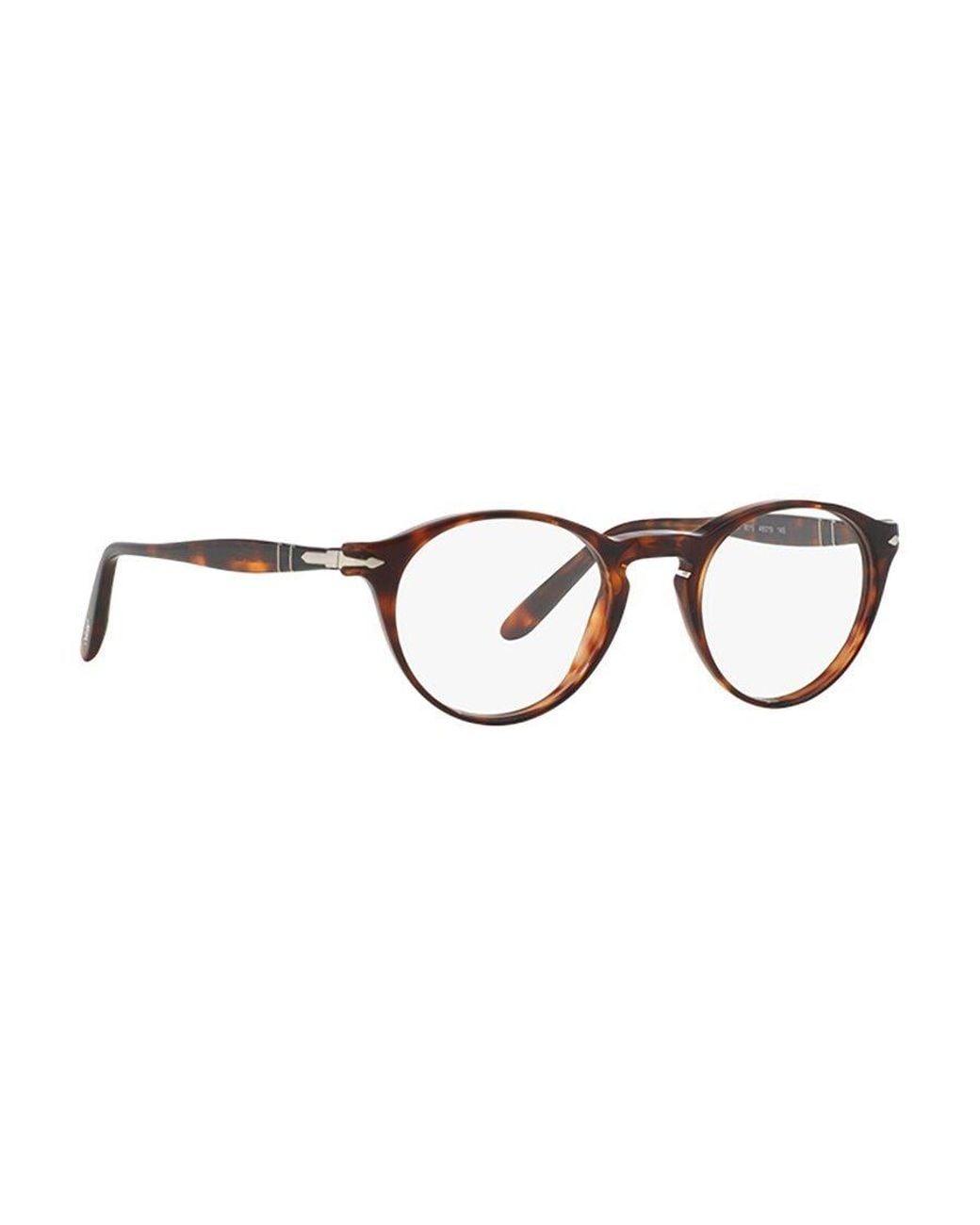 Persol White Round Frame Glasses for men
