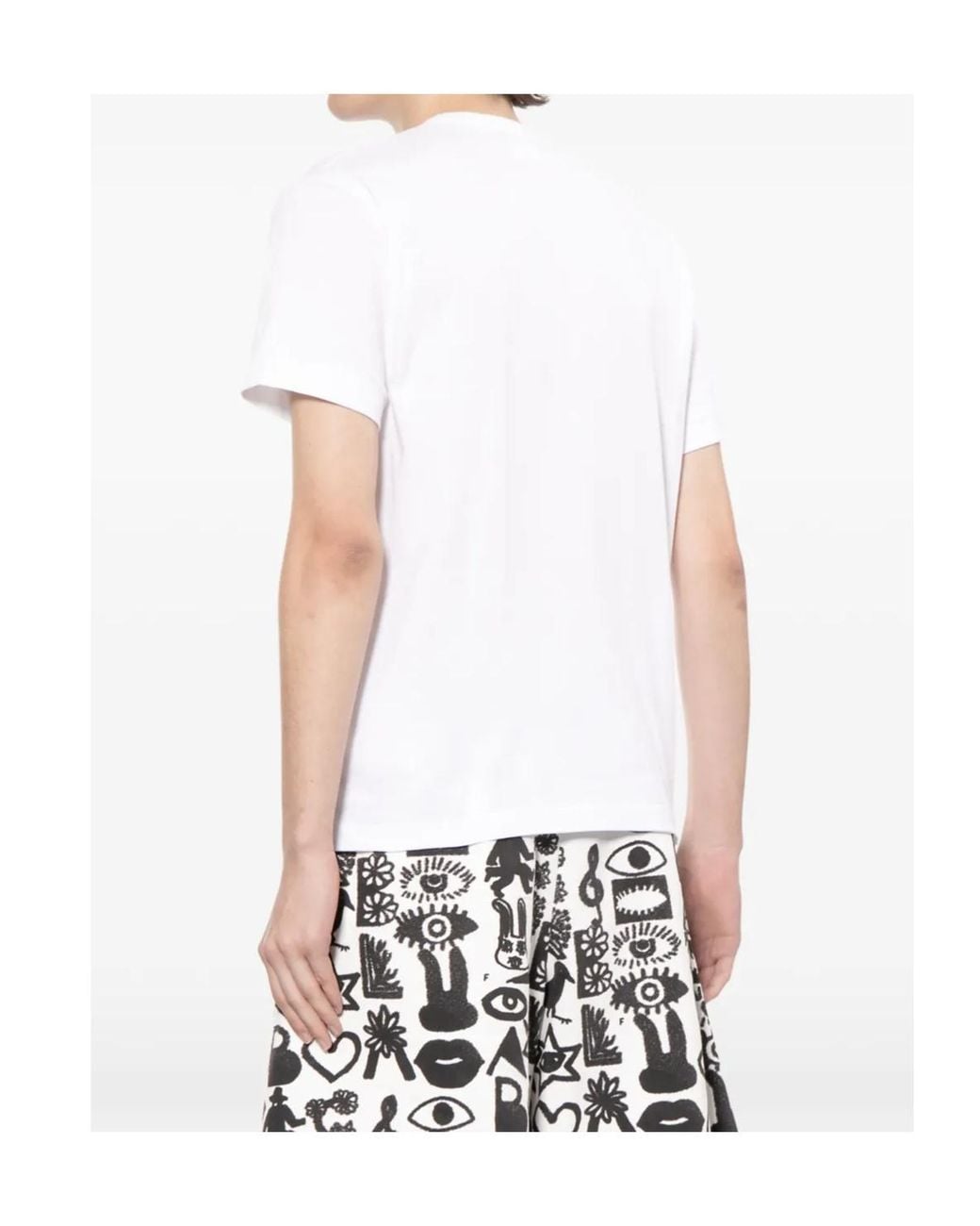 Comme des Garçons White Graphic Print Round-Neck T-Shirt for men