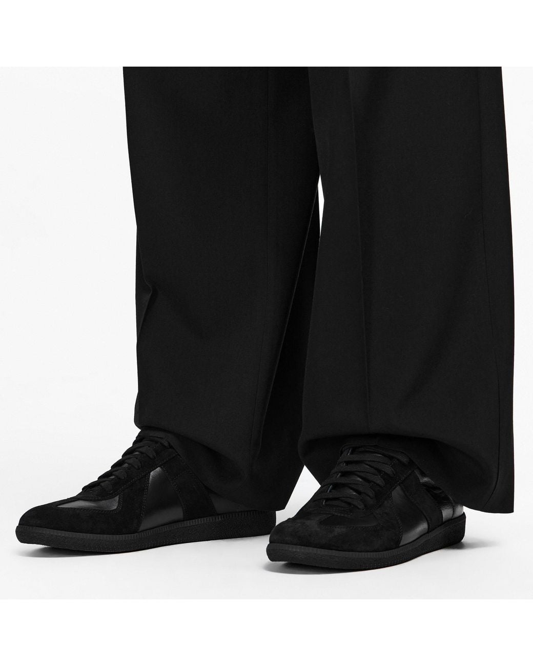 Maison Margiela Black Simple Low-Top Sports Shoes for men