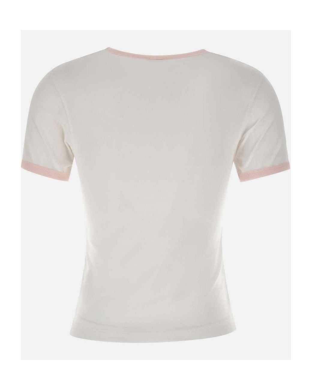 Casablanca White Mascot Ringer Short Sleeve T-Shirt